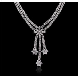 14KT White Gold 4.90ctw Diamond Necklace