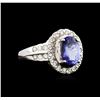 Image 2 : 14KT White Gold 2.03ct Tanzanite and Diamond Ring