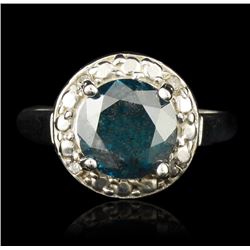 14KT White Gold 2.23ct Blue Diamond Ring