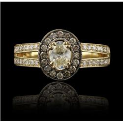 14KT Yellow Gold 0.95ctw Diamond Unity Ring