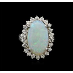 3.00ct Opal and Diamond Ring - 14KT White Gold