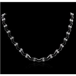 14KT White Gold 0.86ctw Diamond Necklace