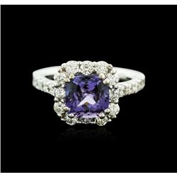 14KT White Gold 2.53ct Tanzanite and Diamond Ring