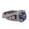 Image 2 : 14KT White Gold 1.45ct Tanzanite and Diamond Ring