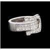 Image 2 : 14KT White Gold 0.97ctw Diamond Ring