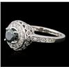 Image 2 : 14KT White Gold 1.57ctw Blue Diamond Ring