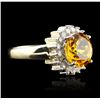 Image 2 : 14KT Yellow Gold 2.97ct Citrine and Diamond Ring