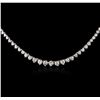 Image 2 : 18KT White Gold 7.29ctw Diamond Necklace