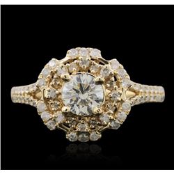 14KT Yellow Gold 0.91ctw Diamond Ring