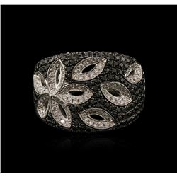 14KT White Gold 1.57ctw Fancy Black Diamond Ring