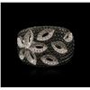 Image 1 : 14KT White Gold 1.57ctw Fancy Black Diamond Ring