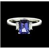 Image 1 : 18KT White Gold 1.72ct Tanzanite and Diamond Ring