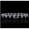 Image 2 : 14KT White Gold 16.38ctw Sapphire and Diamond Bracelet