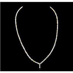 14KT Yellow Gold 32.94ctw Rough Diamond Necklace With Charm