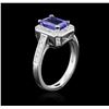 Image 3 : 14KT White Gold 1.69ct Tanzanite and Diamond Ring