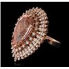 Image 2 : 14KT Rose Gold 10.29ct Morganite and Diamond Ring