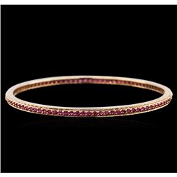 2.88ctw Pink Sapphire Bangle Bracelet - 14KT Rose Gold