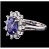 Image 2 : 14KT White Gold 2.30ct Tanzanite and Diamond Ring