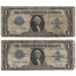 1923 $1 Large Silver Certificate Speelman / White Notes Lot of 2