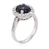 Image 3 : 14KT White Gold 2.96ct Blue Spinel and Diamond Ring