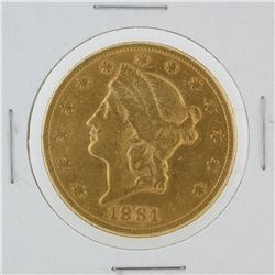 1881-S $20 Liberty Head Double Eagle Coin