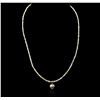 Image 1 : 14KT Yellow Gold 21.73ctw Rough Diamond Necklace With Charm