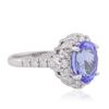 Image 2 : 14KT White Gold 3.43ct Tanzanite and Diamond Ring