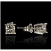 Image 2 : 14KT Yellow Gold 0.61ctw Diamond Solitaire Earrings