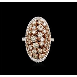 3.40ctw Fancy Yellow Diamond Ring - 14KT Two-Tone Gold