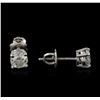 Image 2 : 14KT White Gold 0.55ctw Diamond Stud Earrings