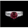 Image 1 : Platinum 1.86ct Tourmaline and Diamond Ring