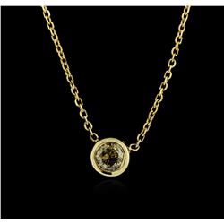 14KT Yellow Gold 0.26ct Brown Diamond Necklace