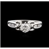 Image 1 : Platinum 0.60ctw Diamond Ring