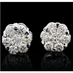 14KT White Gold 0.44ctw Diamond Earrings