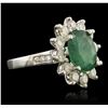 Image 2 : 14KT White Gold 2.80ct Emerald and Diamond Ring