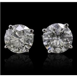 14KT White Gold 3.25ctw Diamond Earrings