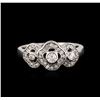 Image 1 : 14KT White Gold 0.40ctw Diamond Ring