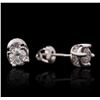 Image 2 : 14KT White Gold 0.95ctw Diamond Solitaire Earrings