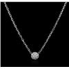 Image 1 : 14KT White Gold 0.20ctw Diamond Necklace