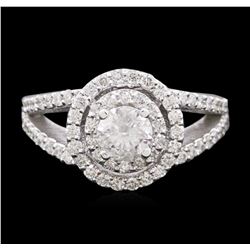 14KT White Gold 1.12ctw Diamond Ring