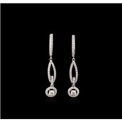 0.85ctw Diamond Earrings - 18KT White Gold