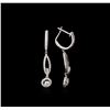 Image 2 : 0.85ctw Diamond Earrings - 18KT White Gold