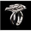 Image 3 : 14KT White Gold 0.40ctw Diamond Ring