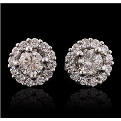 18KT White Gold 0.76ctw Diamond Earrings