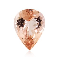 16.62ctw. Natural Pear Cut Morganite