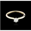 Image 1 : 14KT Yellow Gold 0.25ct Diamond Solitaire Ring