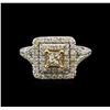 Image 1 : 1.08ctw Diamond Ring - 14KT White Gold