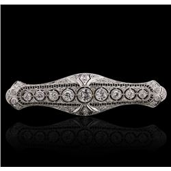 14KT White Gold 2.47ctw Diamond Brooch