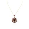 Image 1 : 14KT Yellow Gold 35.13ctw Ruby and Diamond Pendant With Chain