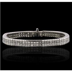 Platinum 7.77ctw Diamond Bracelet